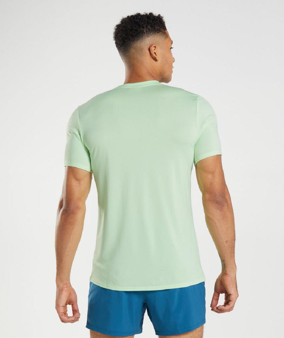 T Shirts Gymshark Arrival Hombre Verde Menta | CO 3282DFM